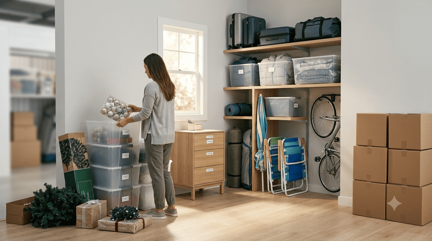 Como organizar objetos que você usa só algumas vezes por ano